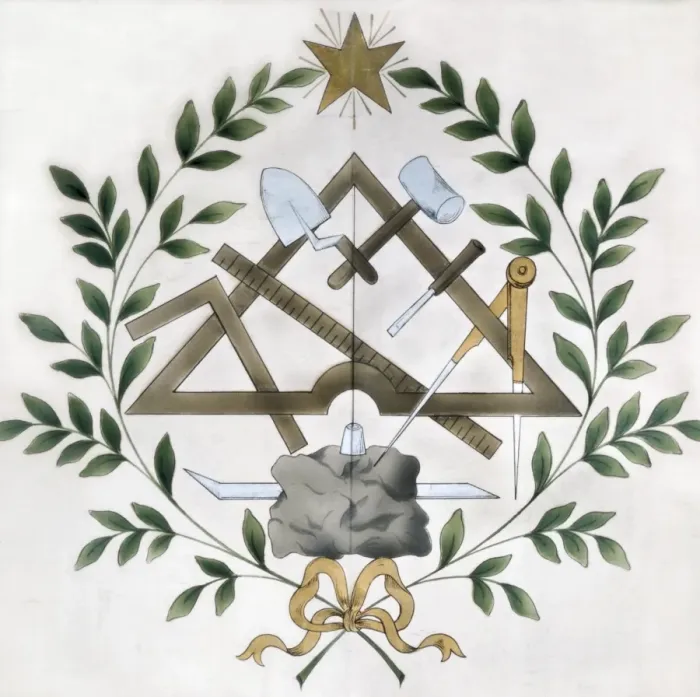 Framed Print : Masonic Tools Print, Musée du Grand Orient de France