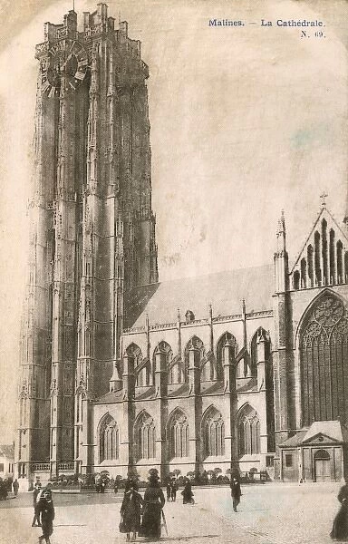 Mechelen: cathedral of St Rombaux