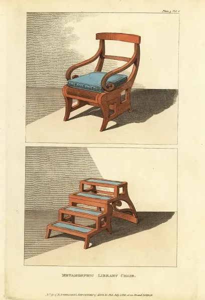 Metamorphic library chair, 1811 Our beautiful Wall Art and Photo Gifts ...