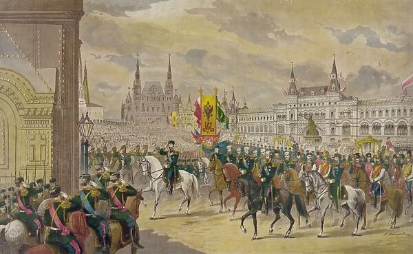 Military parade in the city of Moscow