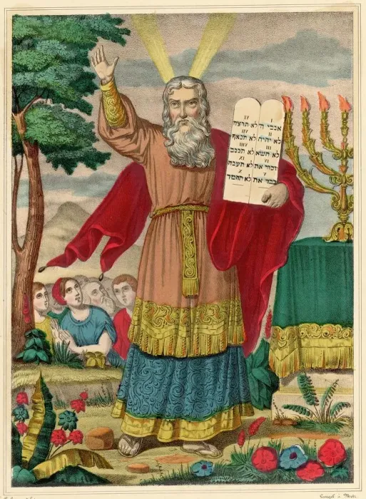 Framed Print : Print of Moses Exhibiting the Tables of the Law Framed Print : Print of Moses Exhibiting the Tables of the Law