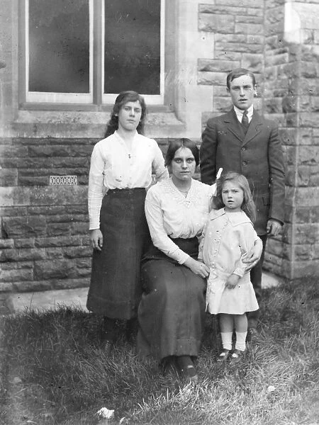 Mother and three children, Mid Wales