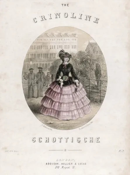 Victorian Era Crinoline Print: A Woman in the Cage Art