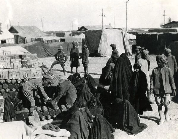 Muslim women sorting ammunition, Turkey, WW1