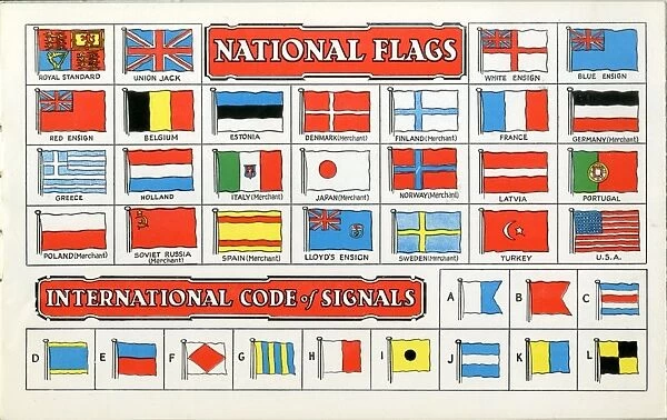 National Flags and international code of signals flags