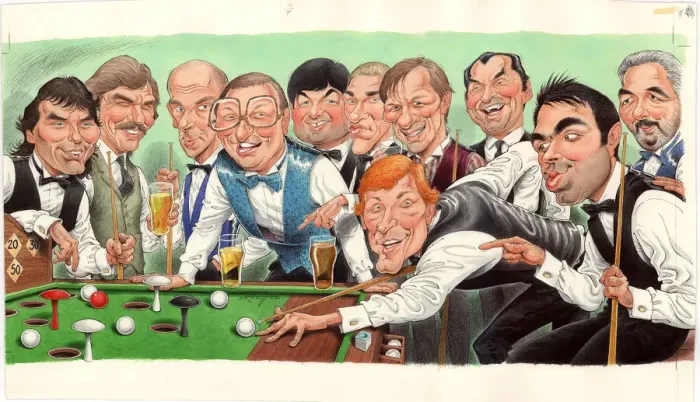 Framed Print : Famous Snooker Players Print (New Images August 2021)