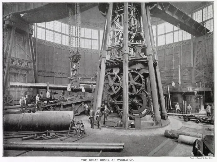 Framed Print : London Great Crane at Woolwich Arsenal Print, 1895