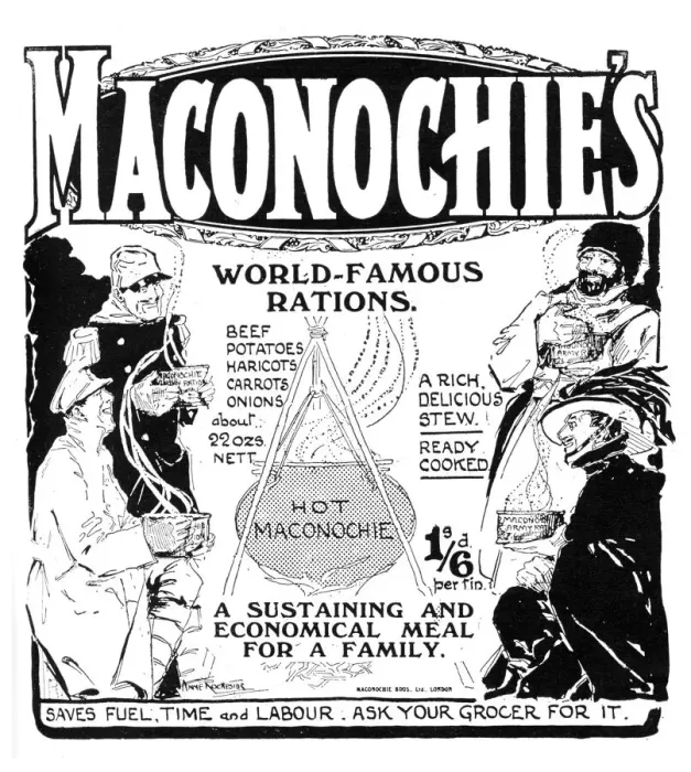 Framed Print : Maconochie's WW1 Stew Advertisement Print, 1917