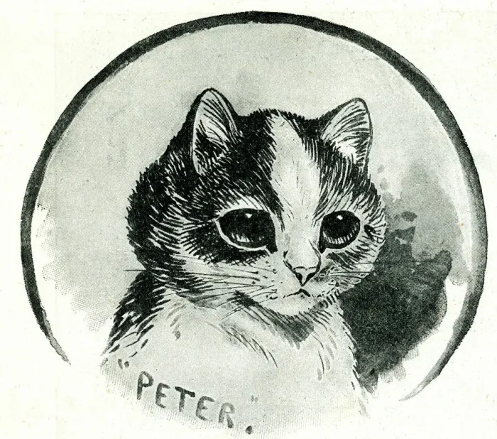 Framed Print : Peter the Cat Print by Louis Wain, 1897