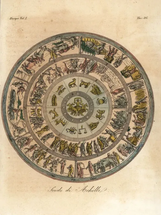 Framed Print : The Shield of Achilles Print, 1842