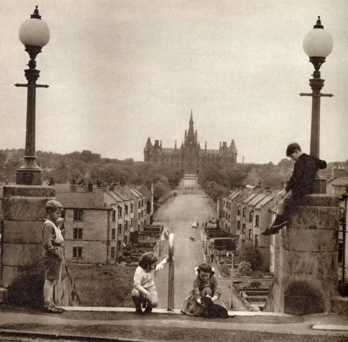 Framed Print : A View of Fettes College Print, Edinburgh, 1955