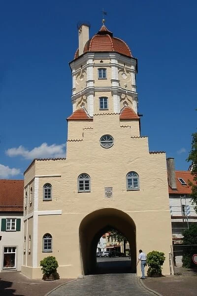 Old town gate, Aichach, Bavaria, Germany