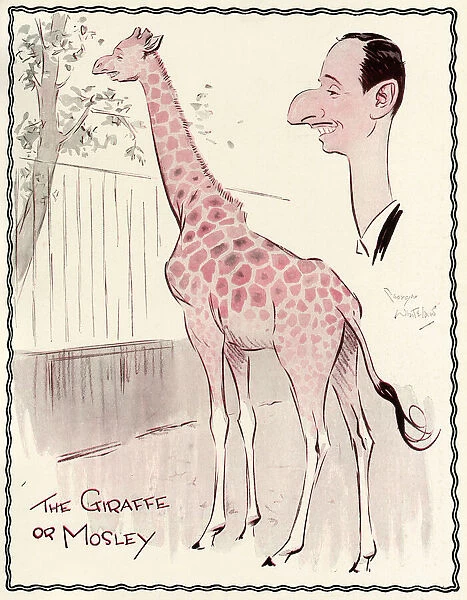 Oswald Mosley as a giraffe by George Whitelaw