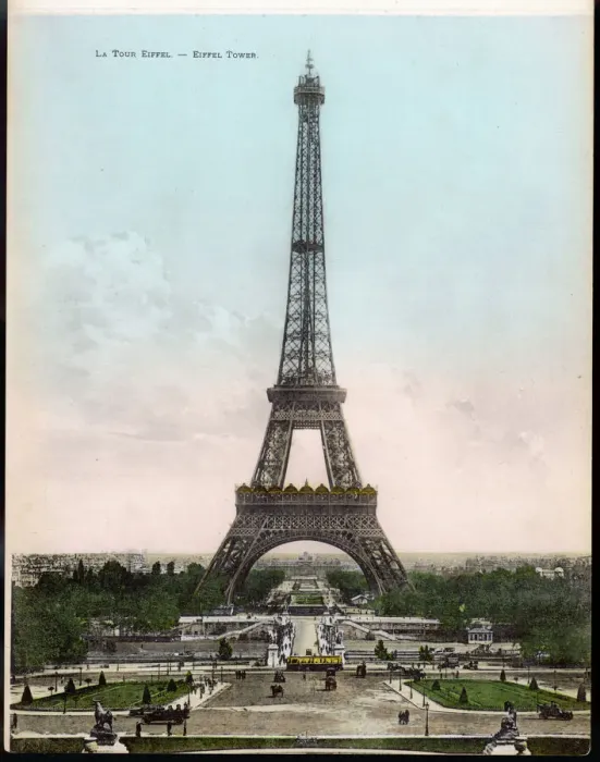 Framed Print : Paris Print from the River Seine, Eiffel Tower C1905