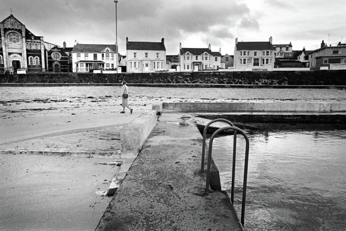 Framed Print : Portstewart Beach Scene Print 1988