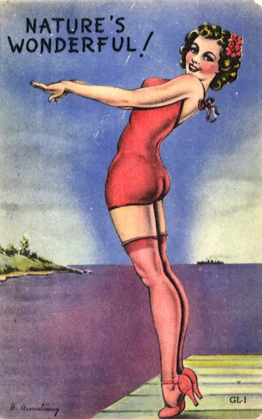 1945 Pin Up Girl Vintage Art Prints, Posters Puzzles from