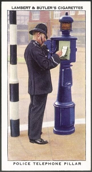 Policeman Uses Telephone