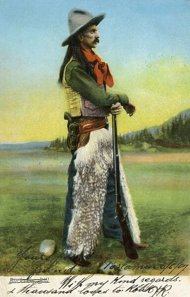 Portrait of Bucksking Bill, American cowboy