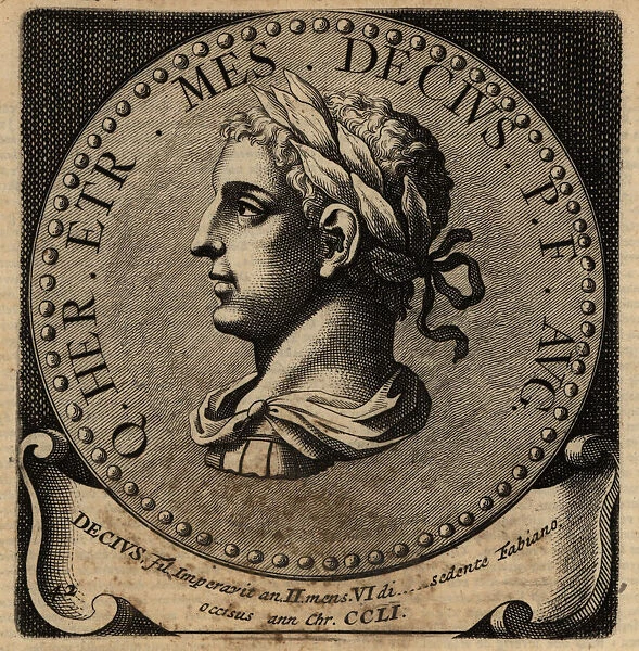 Portrait of Roman Emperor Herennius Etruscus