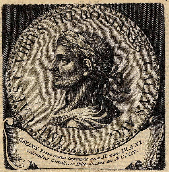 Portrait of Roman Emperor Trebonianus Gallus