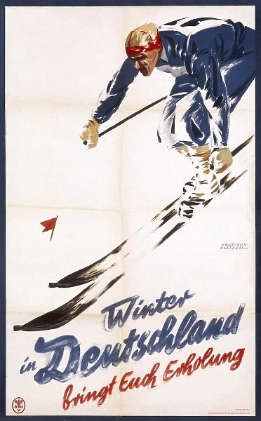 Poster advertising Germany for winter relaxation