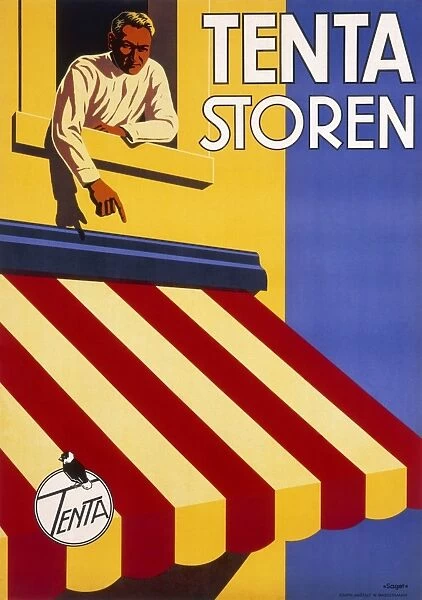 Poster advertising Tenta Storen blinds