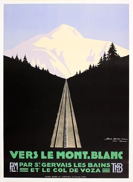 Poster, travel to Mont Blanc