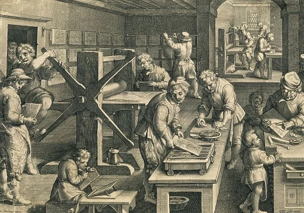 Printing workshop (18th c. ). Engraving