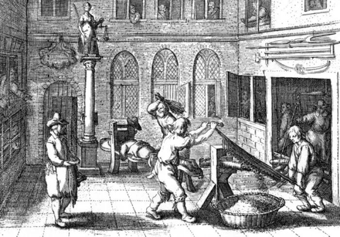 Framed Print : Amsterdam Prison Scene Print, 1611 Framed Print : Amsterdam Prison Scene Print, 1611