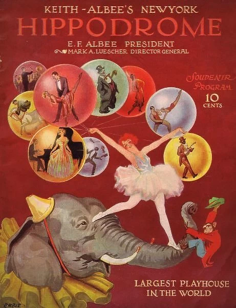 Programme cover for the Hippodrome, New York, 1925