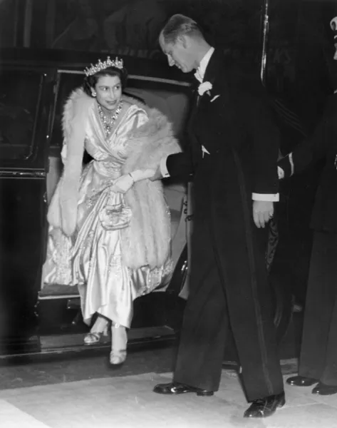 Queen Elizabeth II and Duke of Edinburgh - film premiere