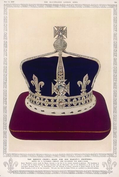 The Queens Crown. The crown made for Queen Elizabeth
