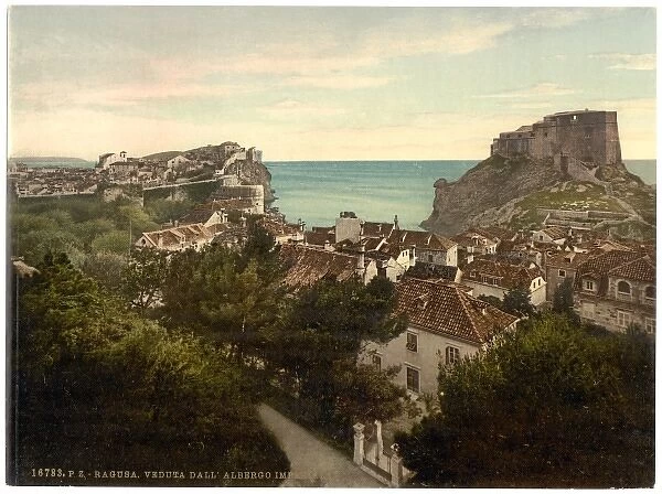 Ragusa, view from the Imperial Hotel, Dalmatia, Austro-Hunga
