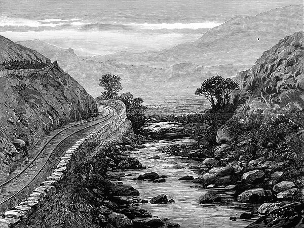 The railway from Bettws-Y-Coed to Festiniog, North Wales