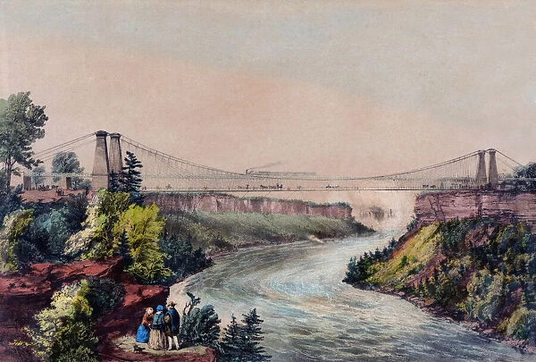 The Railway Suspension Bridge at Niagara Falls