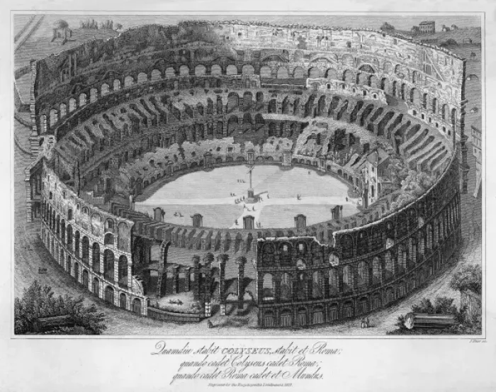 Framed Print : Rome Colosseum Print 1827 Framed Print : Rome Colosseum Print 1827