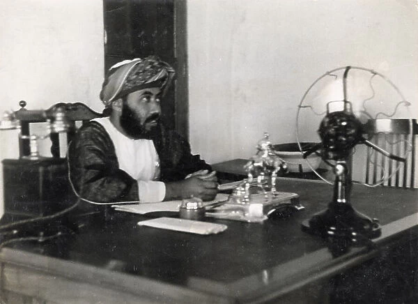 SAID BIN TAIMUR Sultan of Muscat (later renamed Oman), when Regent. He was Sultan from 1932 to 1970. He wanted to modernise Oman, but the imam opposed this. Date: 1910 - 1972