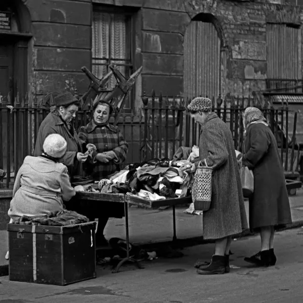 Second Hand Clothes Stall Print, London Art Prints, Posters