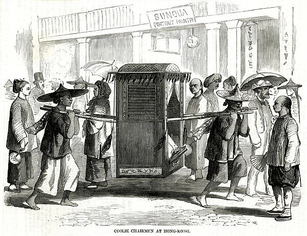 Sedan Chair in Hong Kong 1857