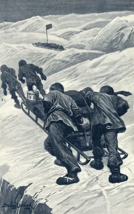Framed Print : Shackleton's 1908 Expedition Print: Sledging in Antarctica Framed Print : Shackleton's 1908 Expedition Print: Sledging in Antarctica