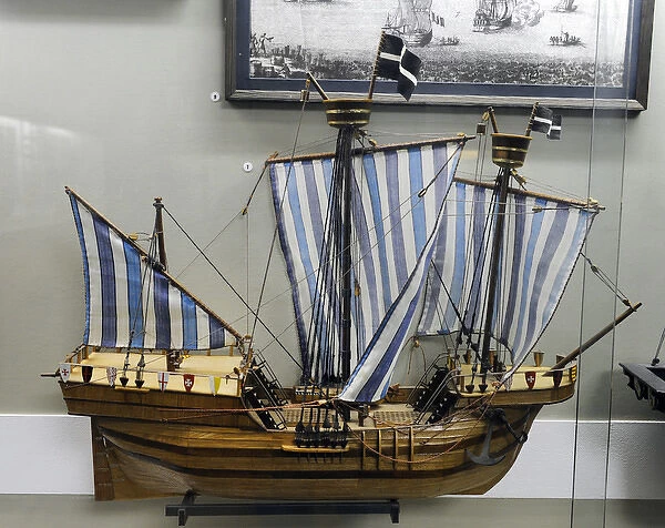 Ship. 15th century. Model, 19th century