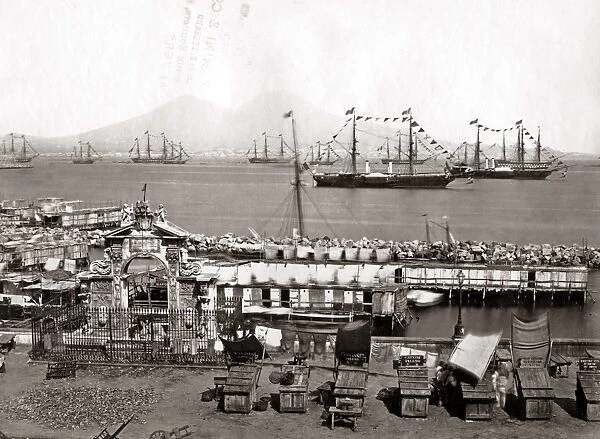 Ships off Naples, Italy, circa 1880 (Giogio Sommer)