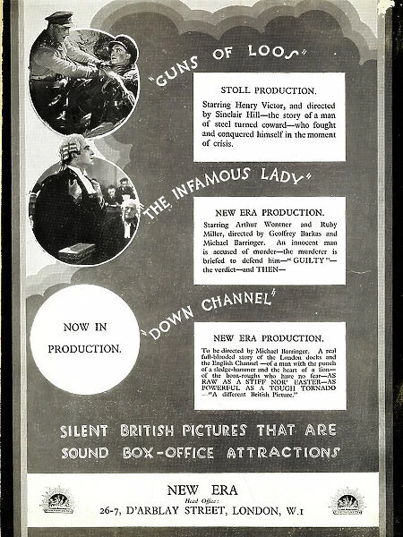 Three silent British films, New Era Productions, London