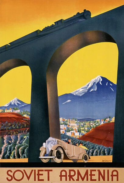 Soviet Armenia. Tourism poster for Soviet Armenia