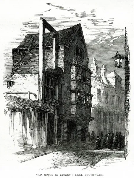 STONEY STREET 1865 Print: An old house in Art Prints