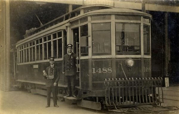 Tram. Street car In Toronto, Canada in the 1900s
