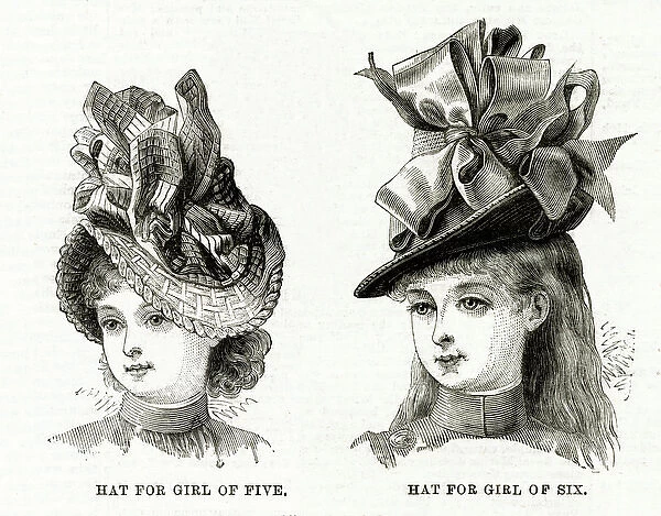 Summer hats for young girls 1886