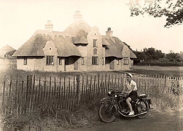 Sunbeam motorcycle, Norfolk Broads, 1933