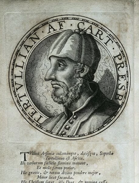 TERTULLIAN (160-220). Engraving
