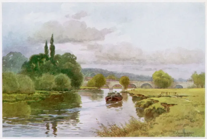 Framed Print : The Thames at Wallingford Print, C1910 Framed Print : The Thames at Wallingford Print, C1910